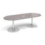 DAMS Trumpet base radial end boardroom table-34388