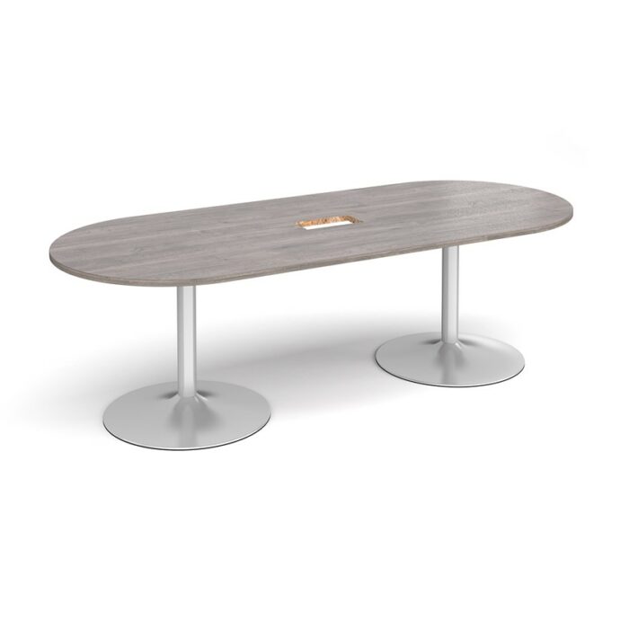 DAMS Trumpet base radial end boardroom table-34388