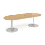 DAMS Trumpet base radial end boardroom table-34391