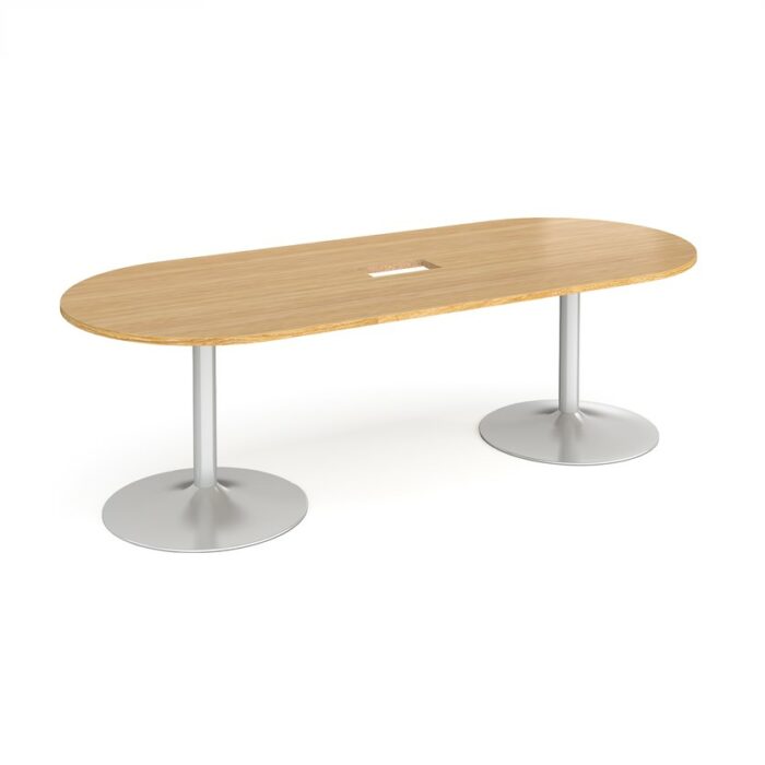 DAMS Trumpet base radial end boardroom table-34391