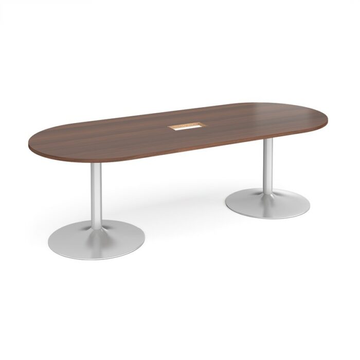 DAMS Trumpet base radial end boardroom table-34390