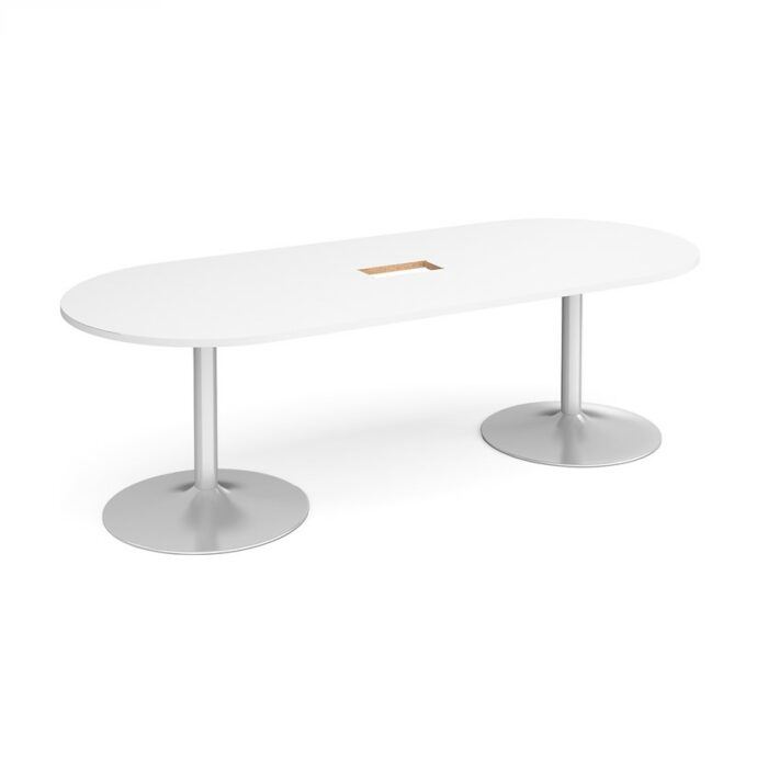 DAMS Trumpet base radial end boardroom table-34387