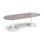 DAMS Trumpet base radial end boardroom table-34395
