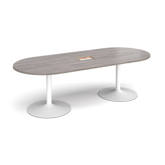 DAMS Trumpet base radial end boardroom table-34395