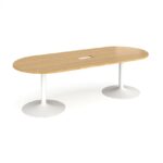 DAMS Trumpet base radial end boardroom table-34396