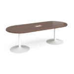 DAMS Trumpet base radial end boardroom table-34393