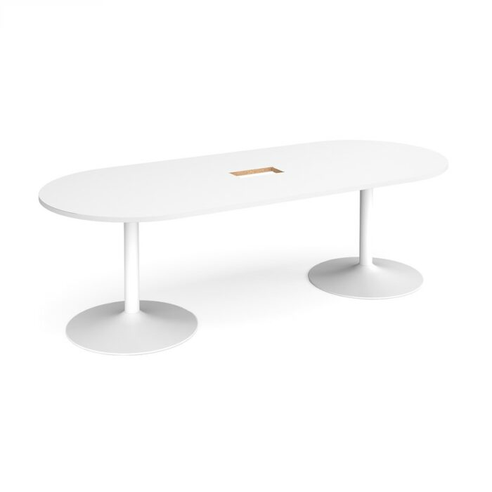 DAMS Trumpet base radial end boardroom table-34392