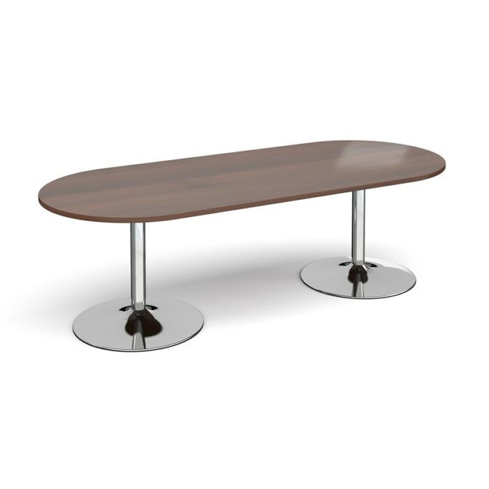 DAMS Trumpet base radial end boardroom table-34368