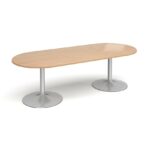 DAMS Trumpet base radial end boardroom table-34375