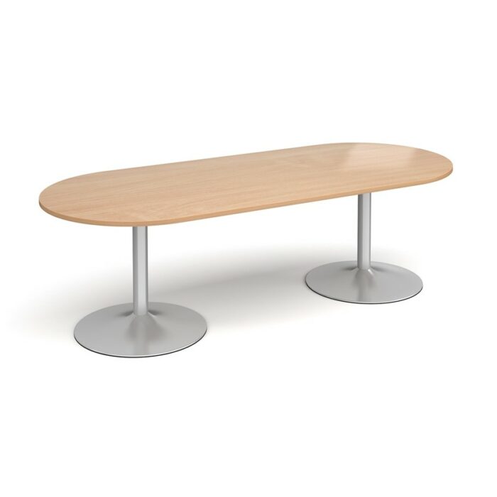 DAMS Trumpet base radial end boardroom table-34375