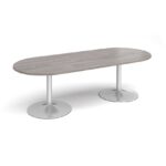 DAMS Trumpet base radial end boardroom table-34376