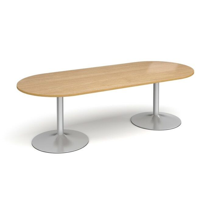DAMS Trumpet base radial end boardroom table-34373