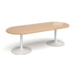 DAMS Trumpet base radial end boardroom table-34381