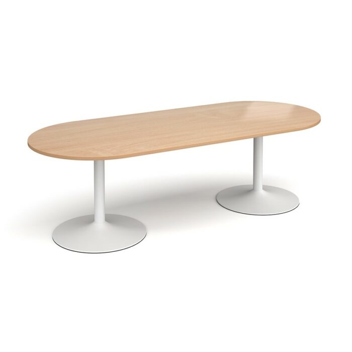 DAMS Trumpet base radial end boardroom table-34381