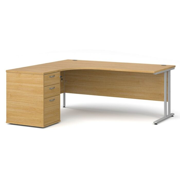 Big Deals Dams Ergo Desk with 3 Drawer Pedestal-21568