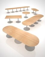 DAMS Trumpet base rectangular boardroom table 1800mm-12441