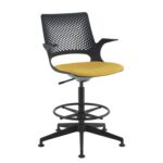 Dams Solus designer draughtsmans chair with upholstered seat-8587
