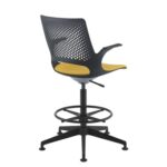 Dams Solus designer draughtsmans chair with upholstered seat-8591