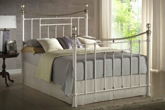 Birlea Bronte Metal Bed Frame black or cream -7748