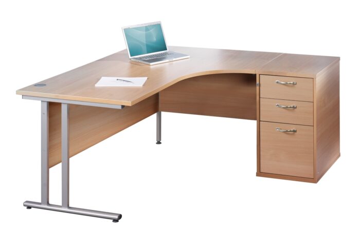 Big Deals Dams Ergo Desk with 3 Drawer Pedestal-9064