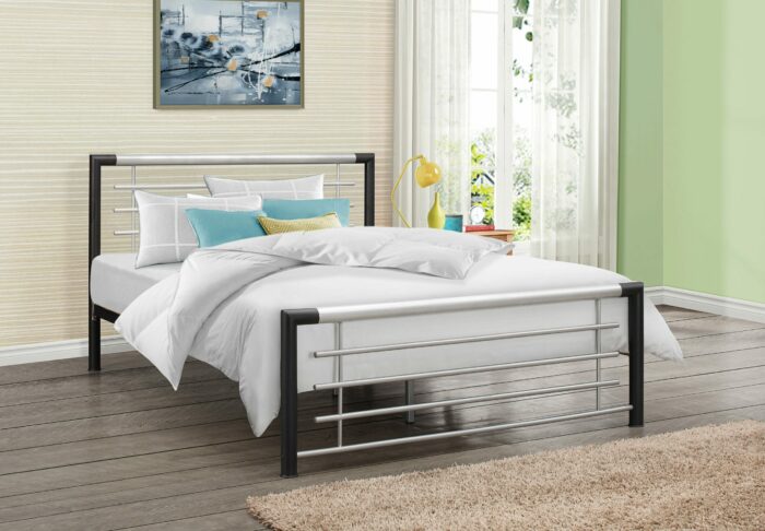 birlea Faro metal Bed black & silver-7764