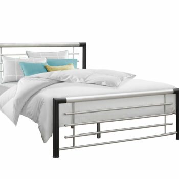 birlea Faro metal Bed black & silver-0