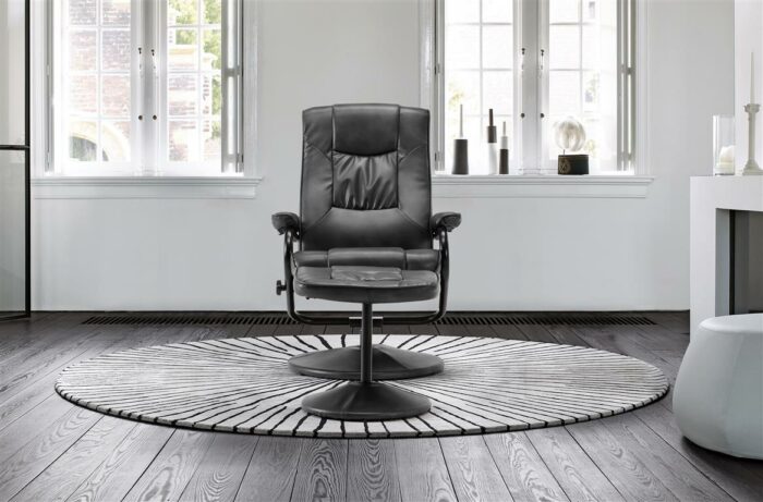 Birlea Memphis Swivel Chair and Footstool-8379