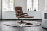 Birlea Memphis Swivel Chair and Footstool-8381