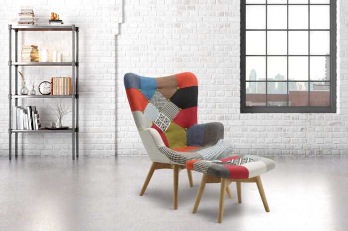 Birlea Sloane Armchair & Stool Set -8323