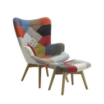 Birlea Sloane Armchair & Stool Set -0