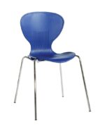 dams Sienna one piece shell chair (pack of 4) with chrome legs-10402