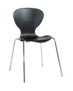 dams Sienna one piece shell chair (pack of 4) with chrome legs-10398
