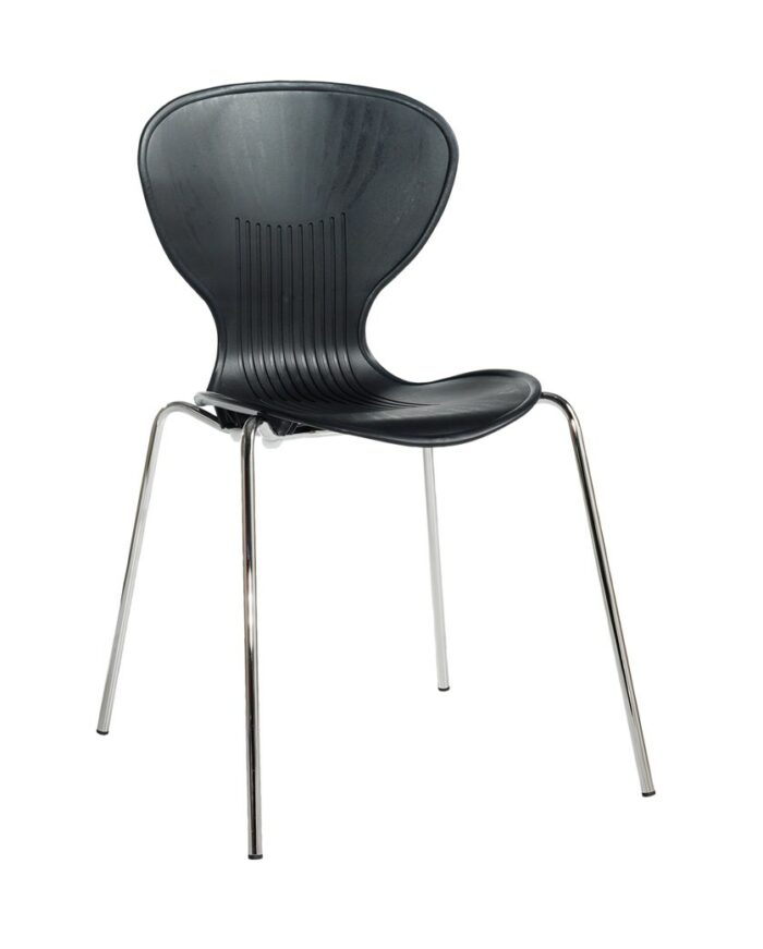 dams Sienna one piece shell chair (pack of 4) with chrome legs-10398