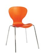 dams Sienna one piece shell chair (pack of 4) with chrome legs-0