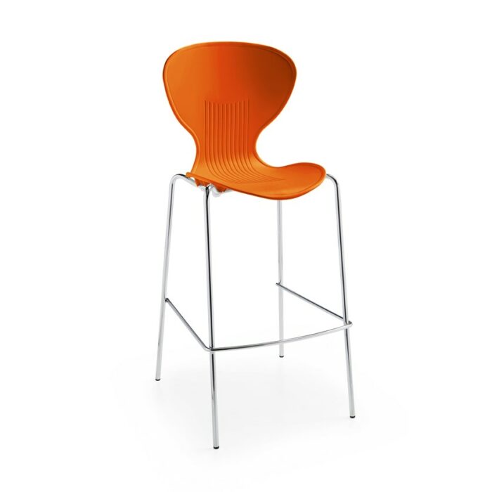 dams Sienna one piece stool with chrome legs (pack of 2)-10406