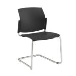 Dams Santana cantilever chair with plastic seat and back-9690
