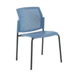 Dams Santana 4 leg stacking chair with plastic seat and perforated back-9700