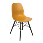 dams Strut multi-purpose chair with black oak 4 leg frame and black steel detail-10348
