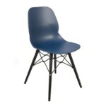 dams Strut multi-purpose chair with black oak 4 leg frame and black steel detail-10347