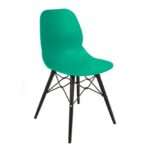 dams Strut multi-purpose chair with black oak 4 leg frame and black steel detail-10350