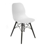 dams Strut multi-purpose chair with black oak 4 leg frame and black steel detail-0
