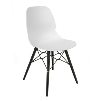 dams Strut multi-purpose chair with black oak 4 leg frame and black steel detail-0