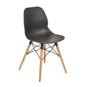 dams Strut multi-purpose Chair with natural oak 4 leg frame and black steel detail-0