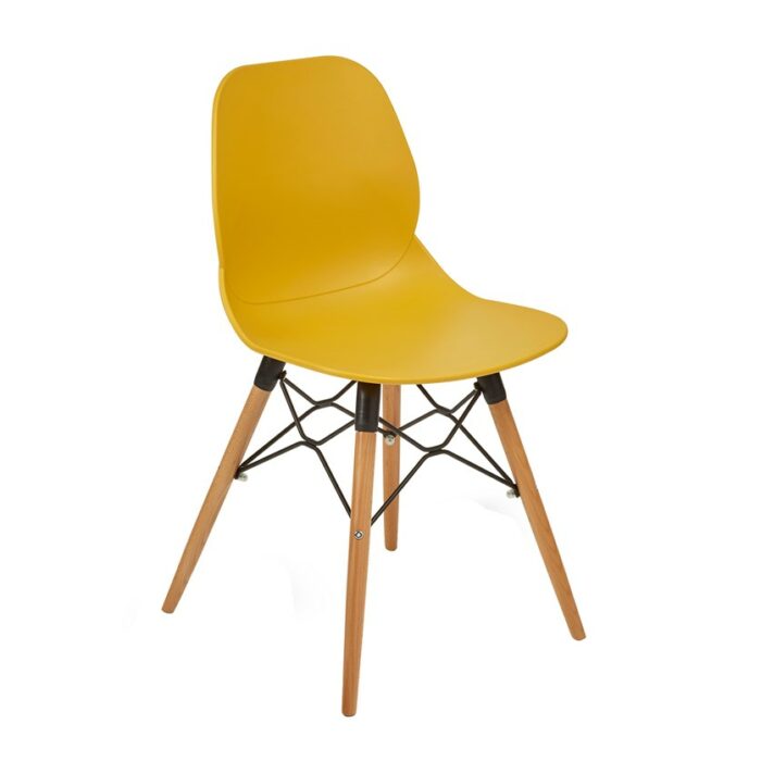dams Strut multi-purpose Chair with natural oak 4 leg frame and black steel detail-10359