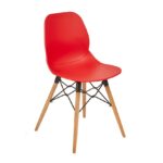 dams Strut multi-purpose Chair with natural oak 4 leg frame and black steel detail-10354