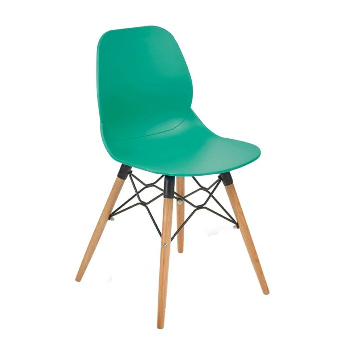 dams Strut multi-purpose Chair with natural oak 4 leg frame and black steel detail-10356