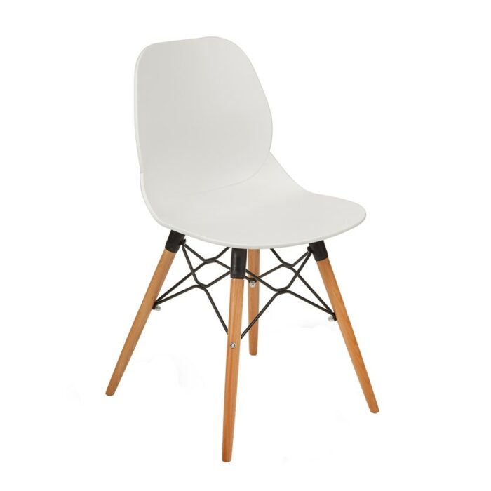 dams Strut multi-purpose Chair with natural oak 4 leg frame and black steel detail-10357