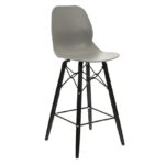 dams Strut multi-purpose stool with black oak 4 leg frame and black steel detail-10378