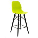 dams Strut multi-purpose stool with black oak 4 leg frame and black steel detail-10374