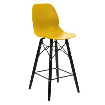 dams Strut multi-purpose stool with black oak 4 leg frame and black steel detail-0